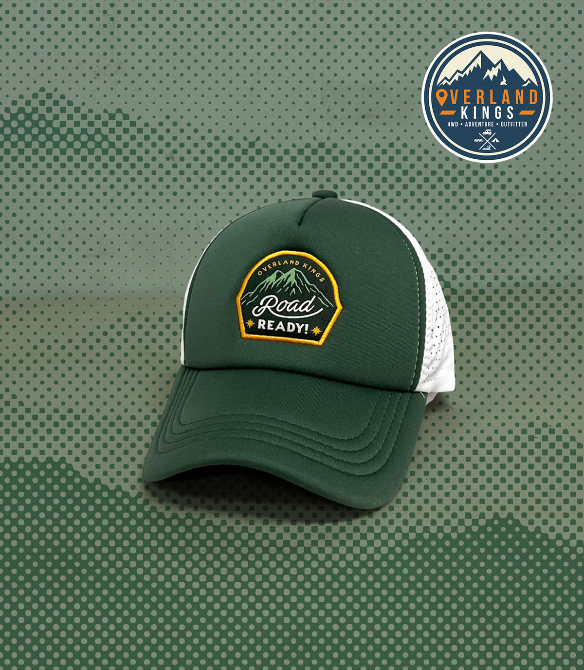 ANDES (OLIVE GREEN/WHITE) OK PERF+ TRUCKER CAP