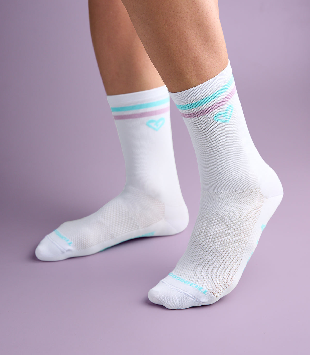ANGIE (WHITE STRIPED) BELLA CREW SOCKS