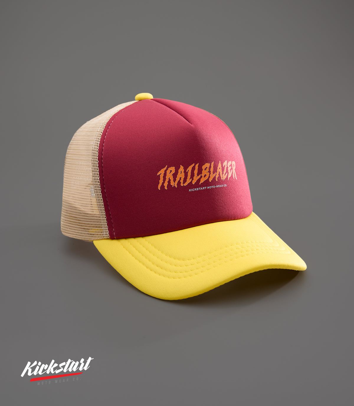 CHOP (MAROON/YELLOW) KICKSTART TRUCKER CAP