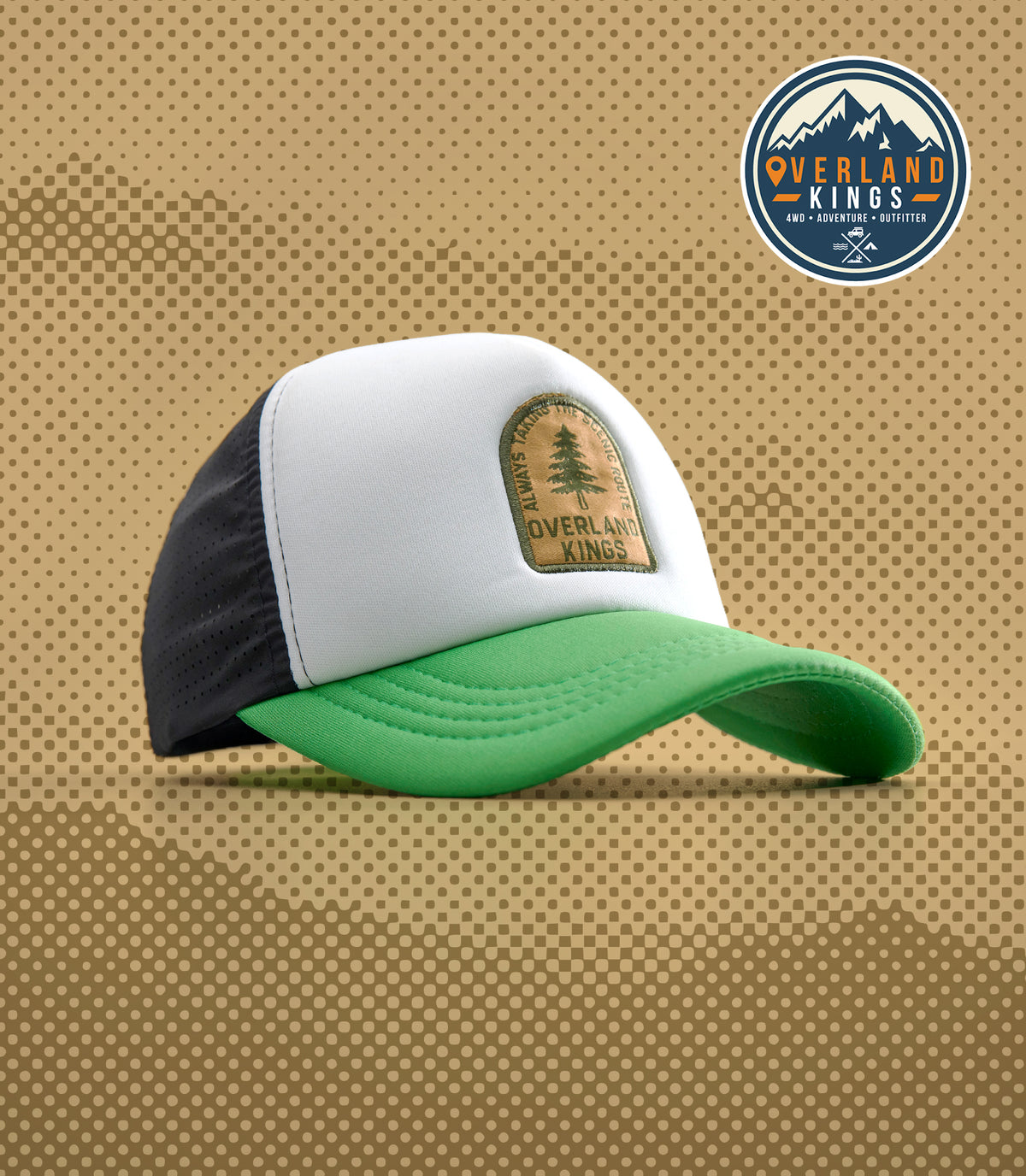 COLORADO (WHITE/BLACK/GREEN) OK PERF+ TRUCKER CAP
