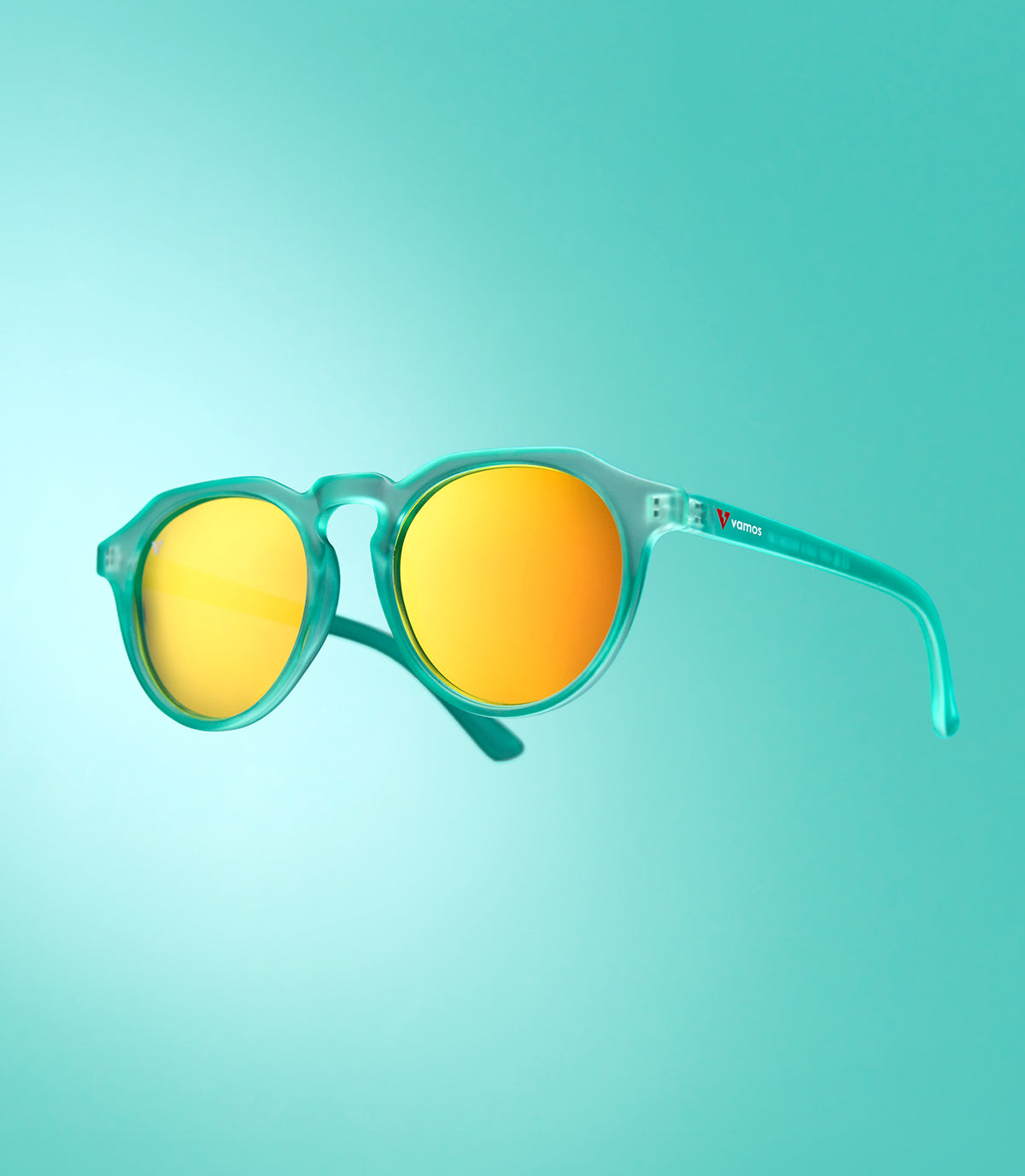 CORINZIO CLEAR FLUORESCENT TEAL FRAME - YELLOW LENS SPEX