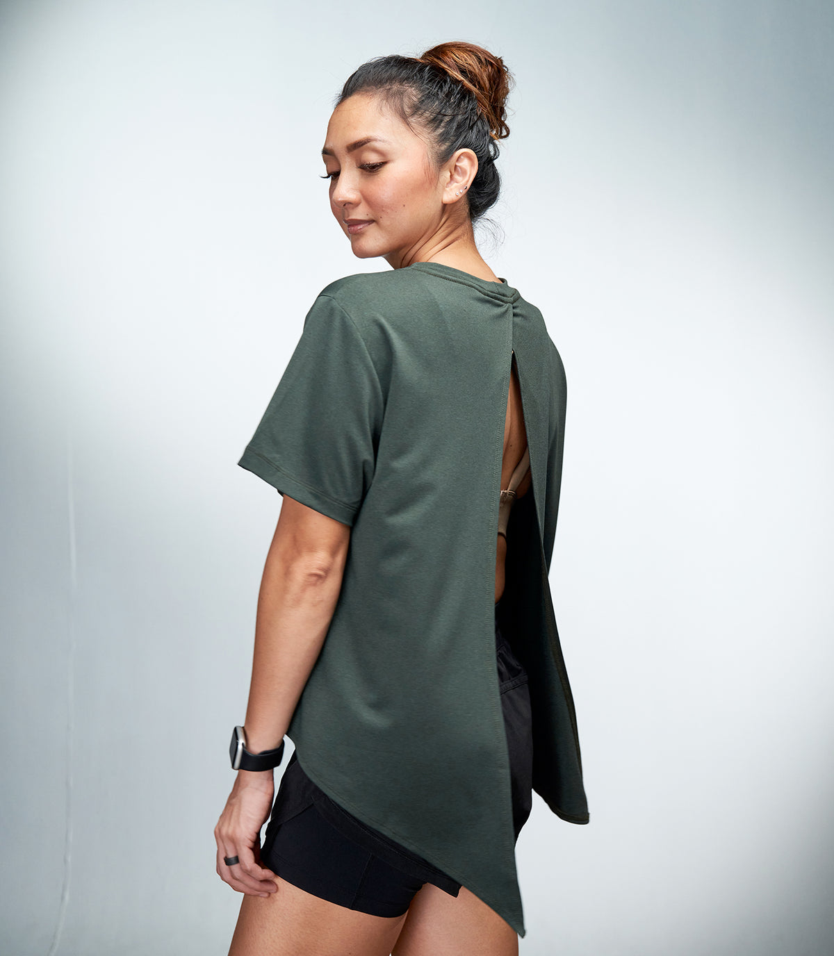 RAE (DARK GREEN BELLA TIE BACK TOP)
