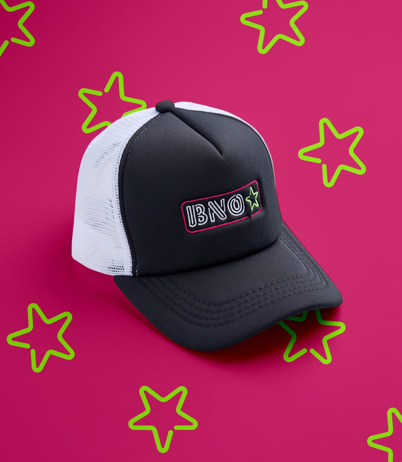 HOT SEAT (BLACK/WHITE) BNO TRUCKER CAP