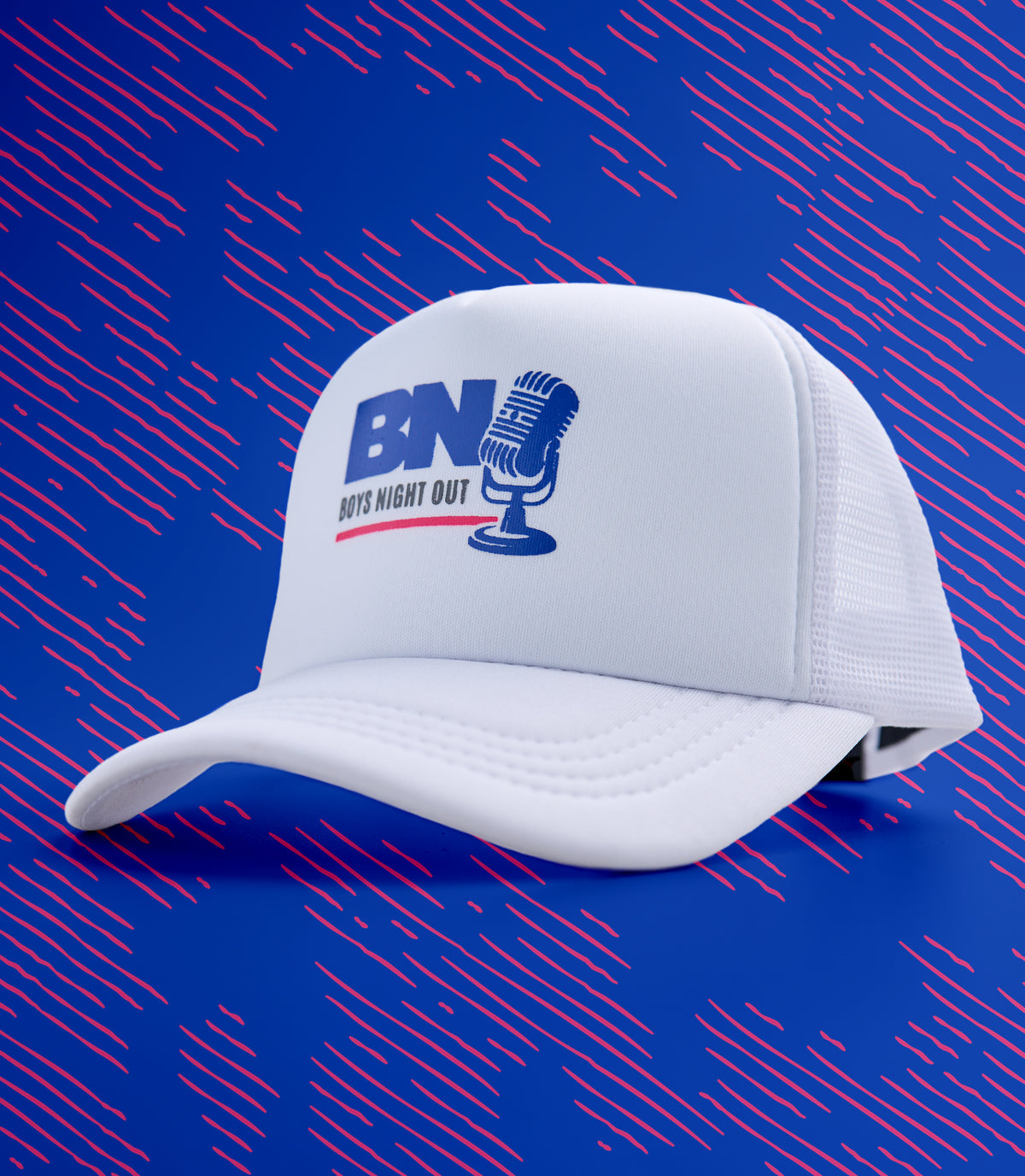 MIC DROP (WHITE) TRUCKER CAP