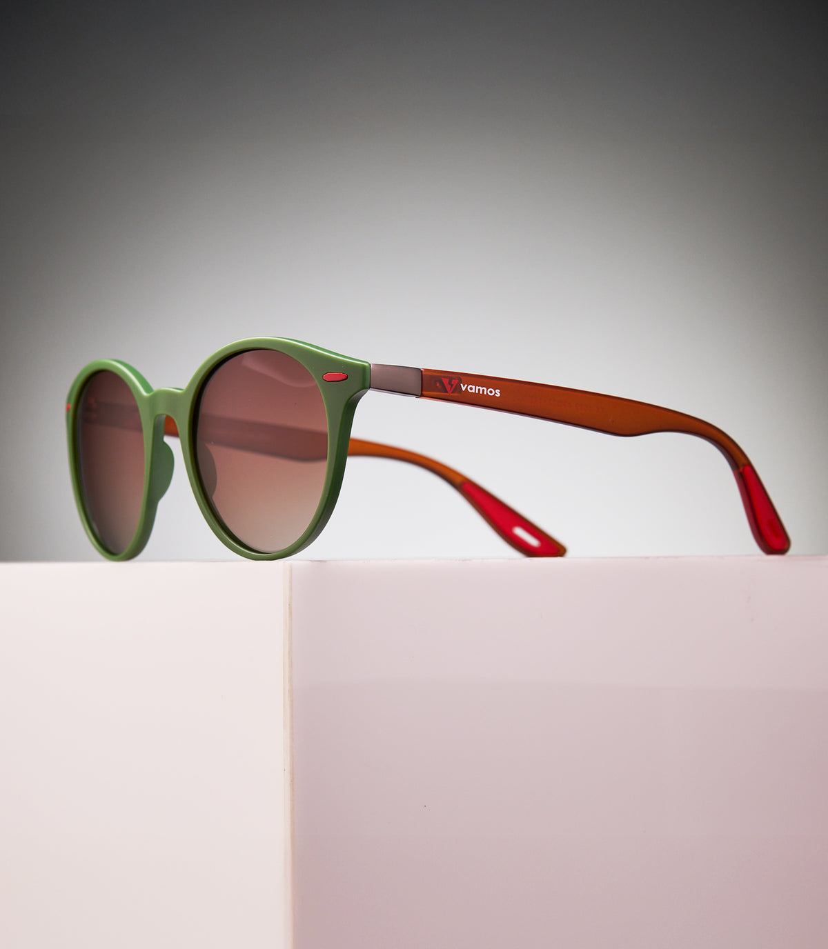 NOOSA MATTE ARMY GREEN/ CLEAR BROWN FRAME - AMBER LENS SPEX