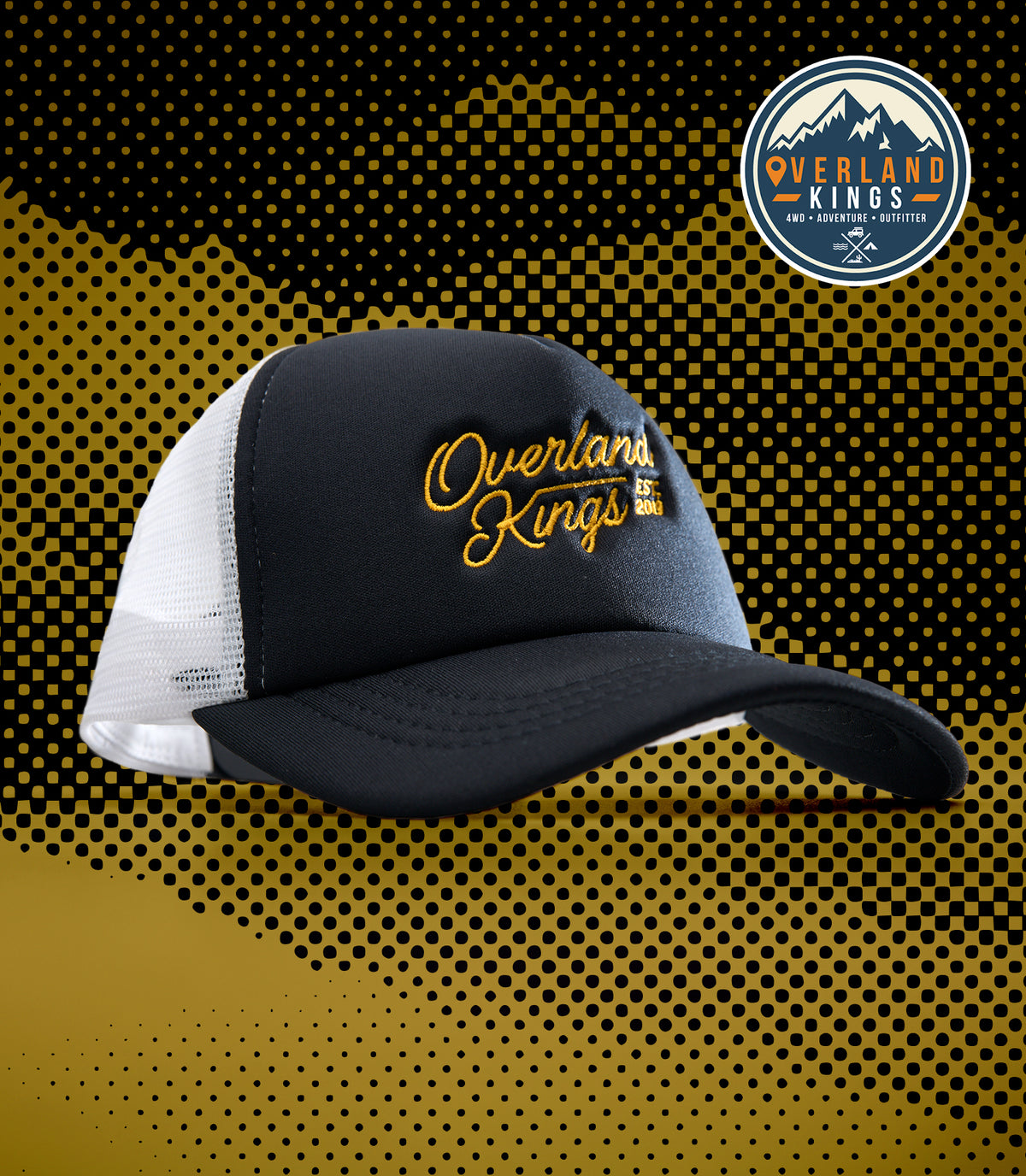 ROAMER (BLACK/WHITE) TRUCKER CAP