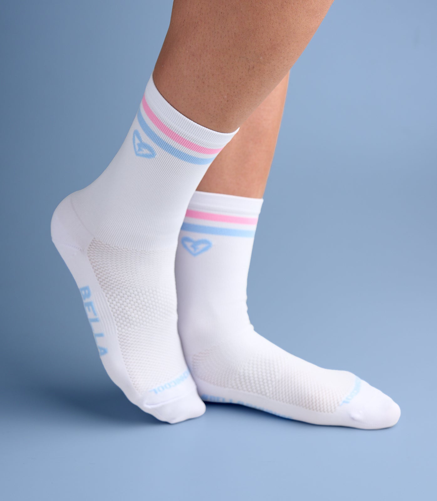 AMANDA (PINK BLUE) BELLA CREW SOCKS