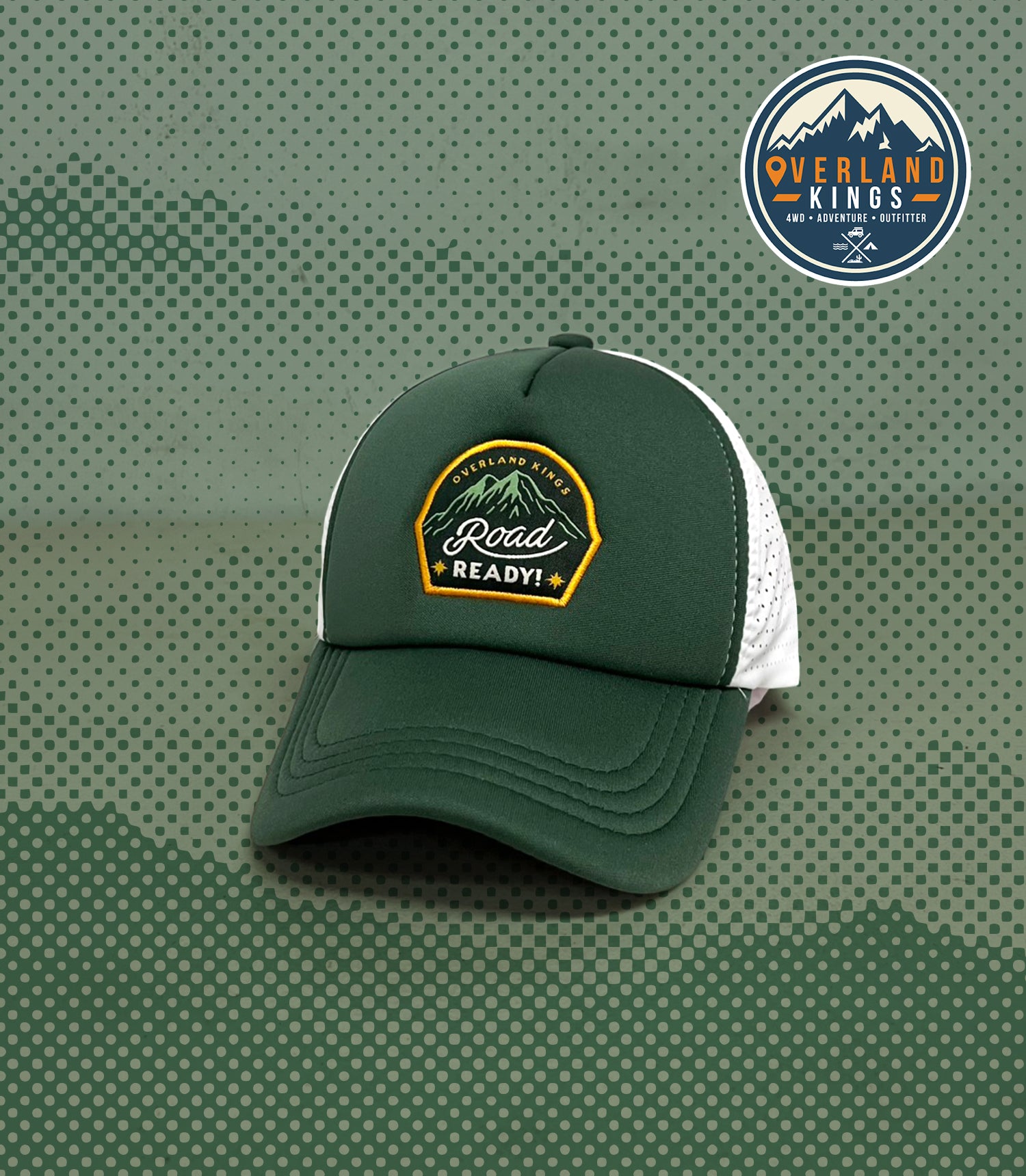 ANDES (OLIVE GREEN/WHITE) OK PERF+ TRUCKER CAP