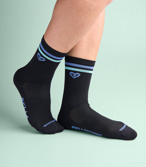 ARASHA (BLACK/BLUE MINT) BELLA CREW SOCKS