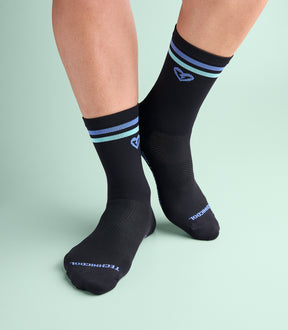 ARASHA (BLACK/BLUE MINT) BELLA CREW SOCKS