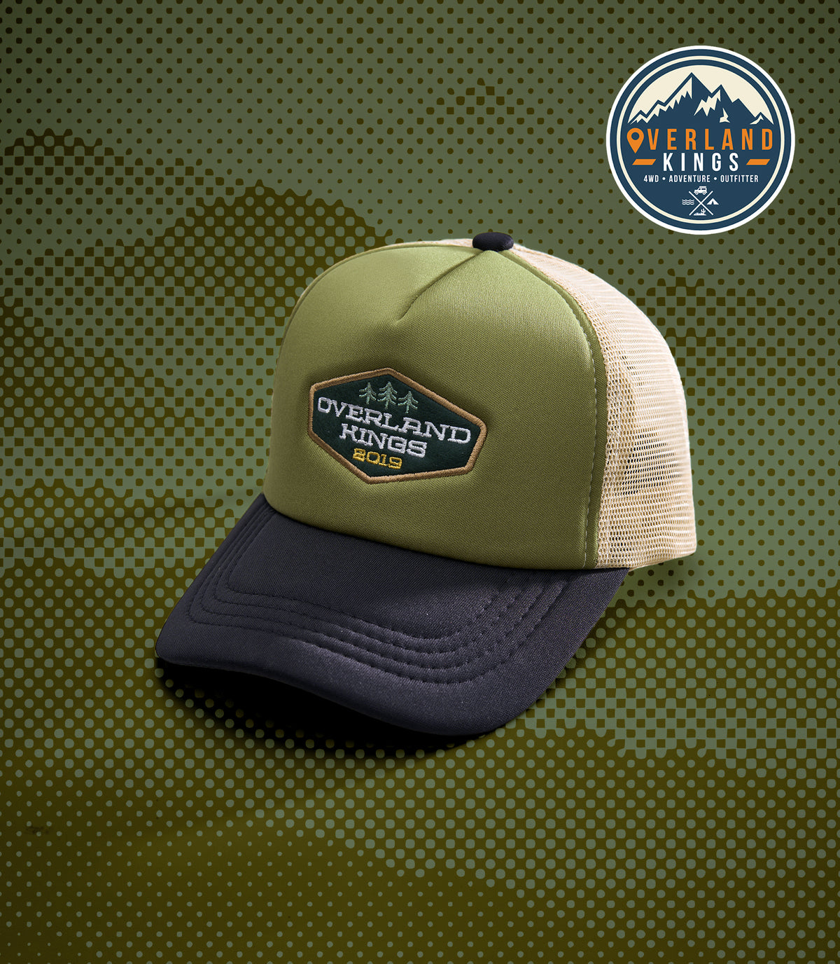 BASECAMP (BLACK/GREEN) TRUCKER CAP
