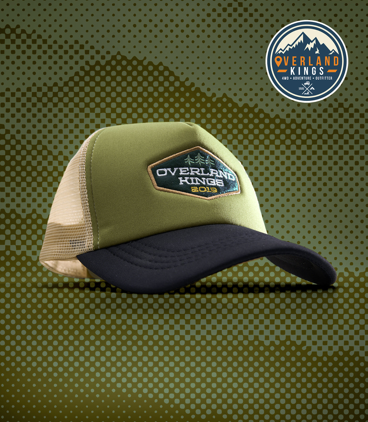 BASECAMP (BLACK/GREEN) TRUCKER CAP