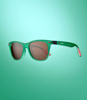 BONDI CLEAR GREEN FRAME - AMBER LENS SPEX
