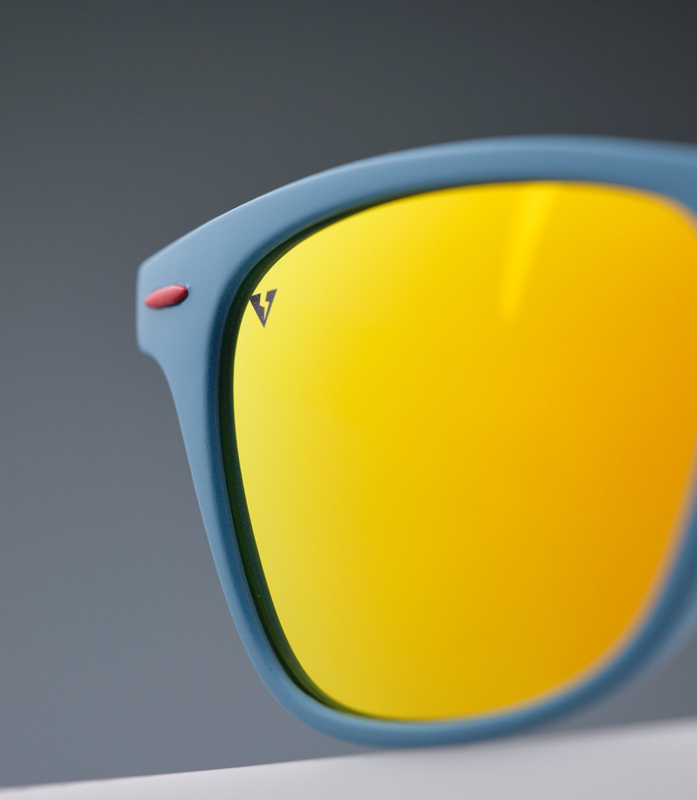BONDI MATTE SLATE BLUE FRAME - YELLOW ORANGE LENS SPEX