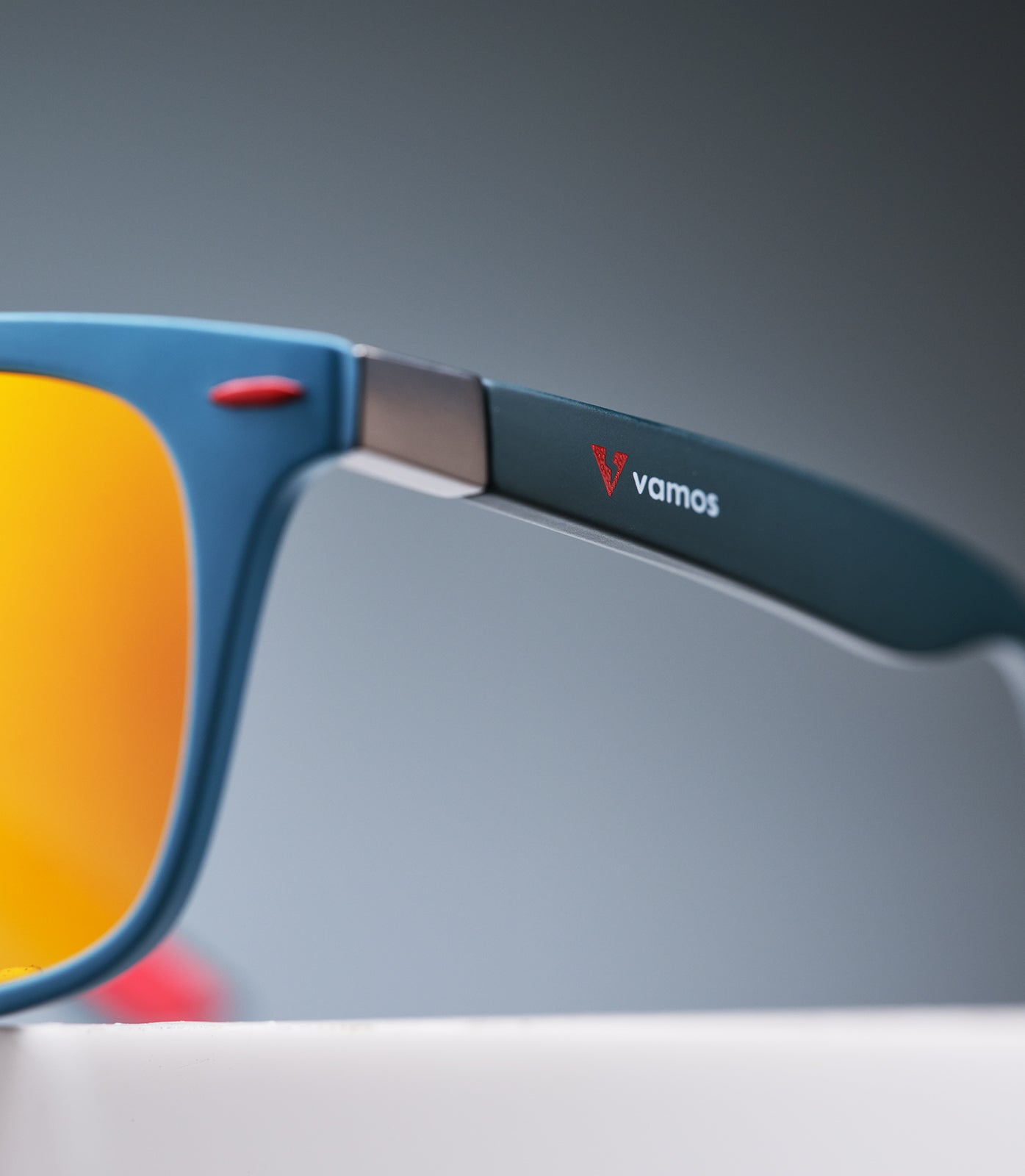 BONDI MATTE SLATE BLUE FRAME - YELLOW ORANGE LENS SPEX