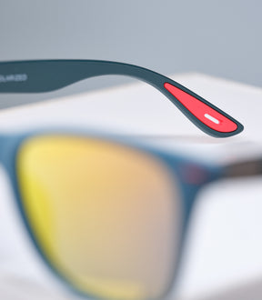 BONDI MATTE SLATE BLUE FRAME - YELLOW ORANGE LENS SPEX