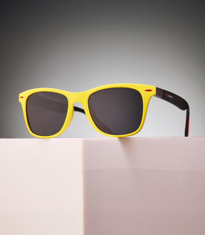 BONDI MATTE YELLOW/BLACK FRAME - BLACK LENS SPEX