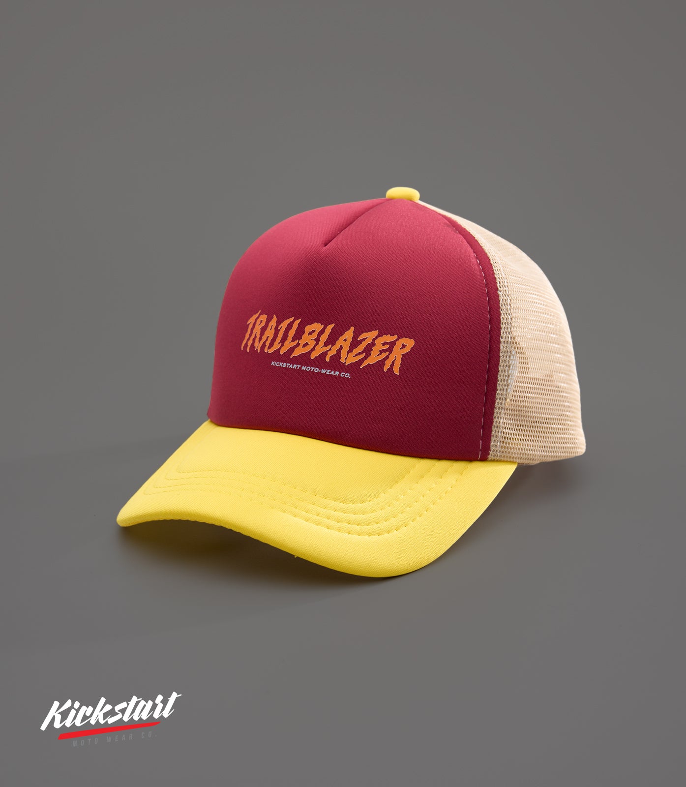 CHOP (MAROON/YELLOW) KICKSTART TRUCKER CAP