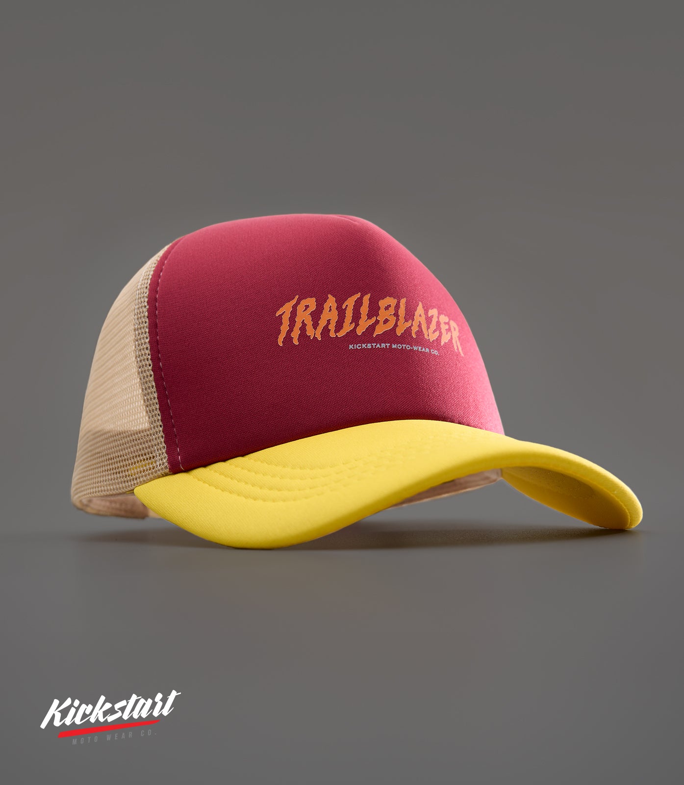 CHOP (MAROON/YELLOW) KICKSTART TRUCKER CAP
