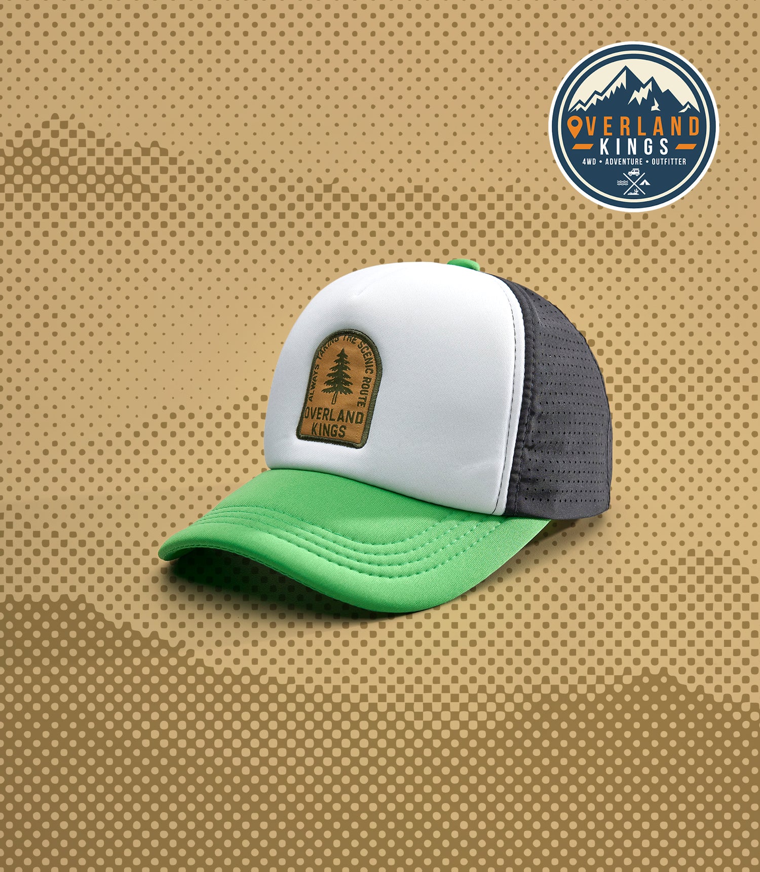 COLORADO (WHITE/BLACK/GREEN) OK PERF+ TRUCKER CAP