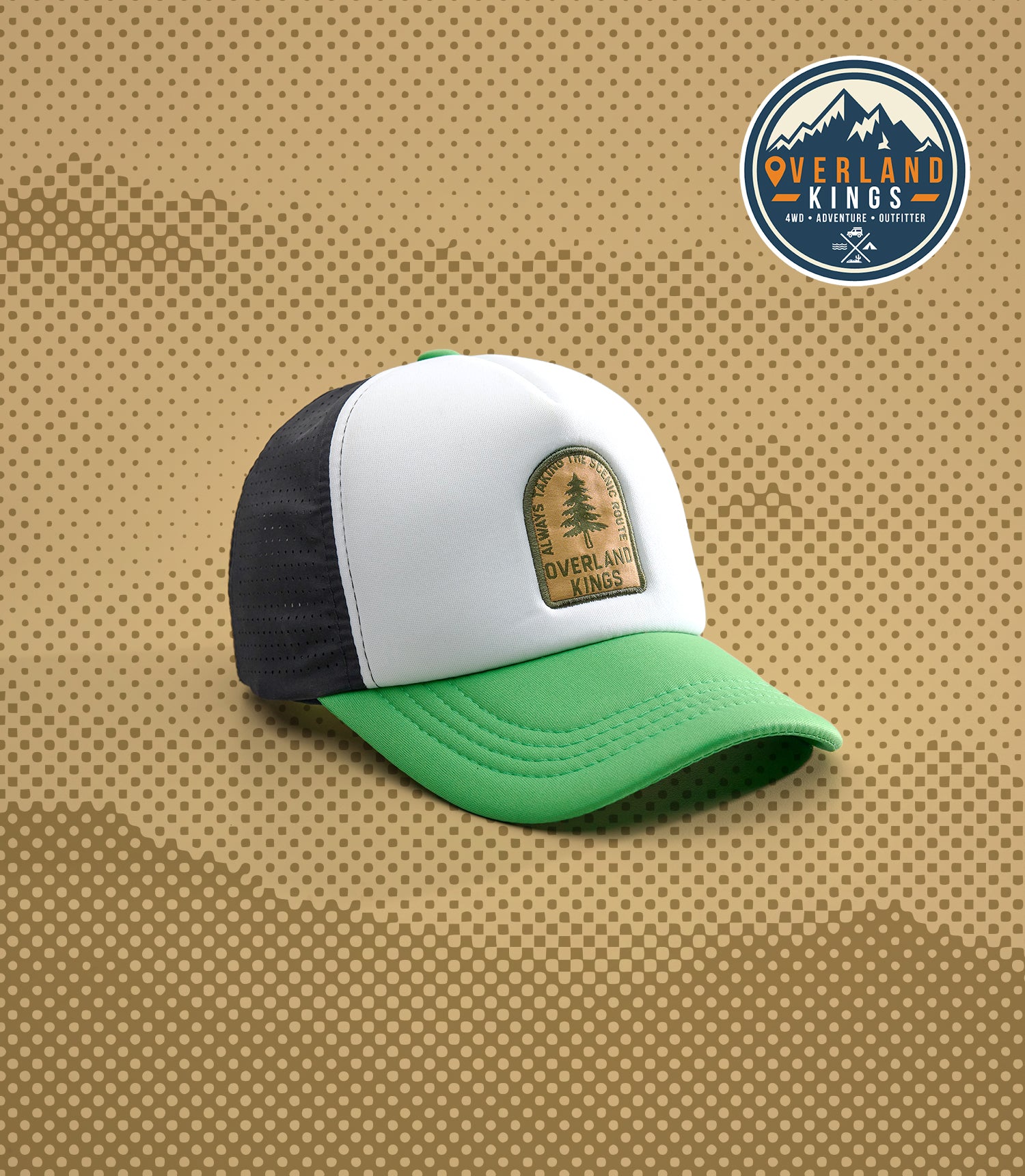 COLORADO (WHITE/BLACK/GREEN) OK PERF+ TRUCKER CAP