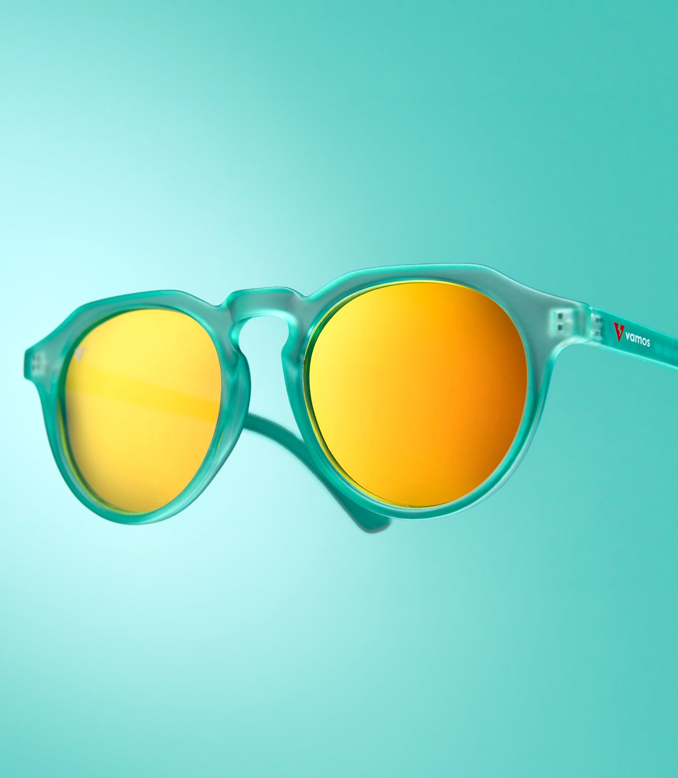 CORINZIO CLEAR FLUORESCENT TEAL FRAME - YELLOW LENS SPEX