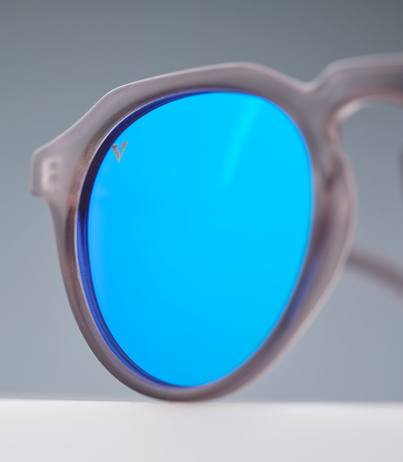 CORINZIO CLEAR GRAY FRAME - BLUE LENS SPEX