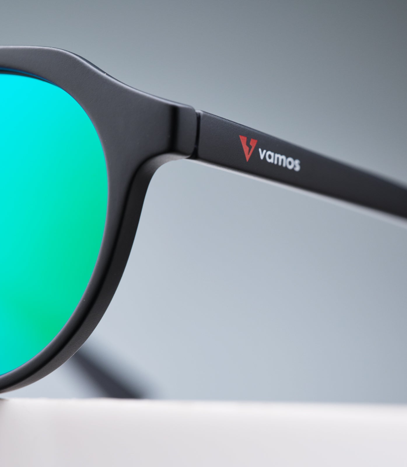 CORINZIO MATTE BLACK FRAME - BLUE GREEN LENS SPEX