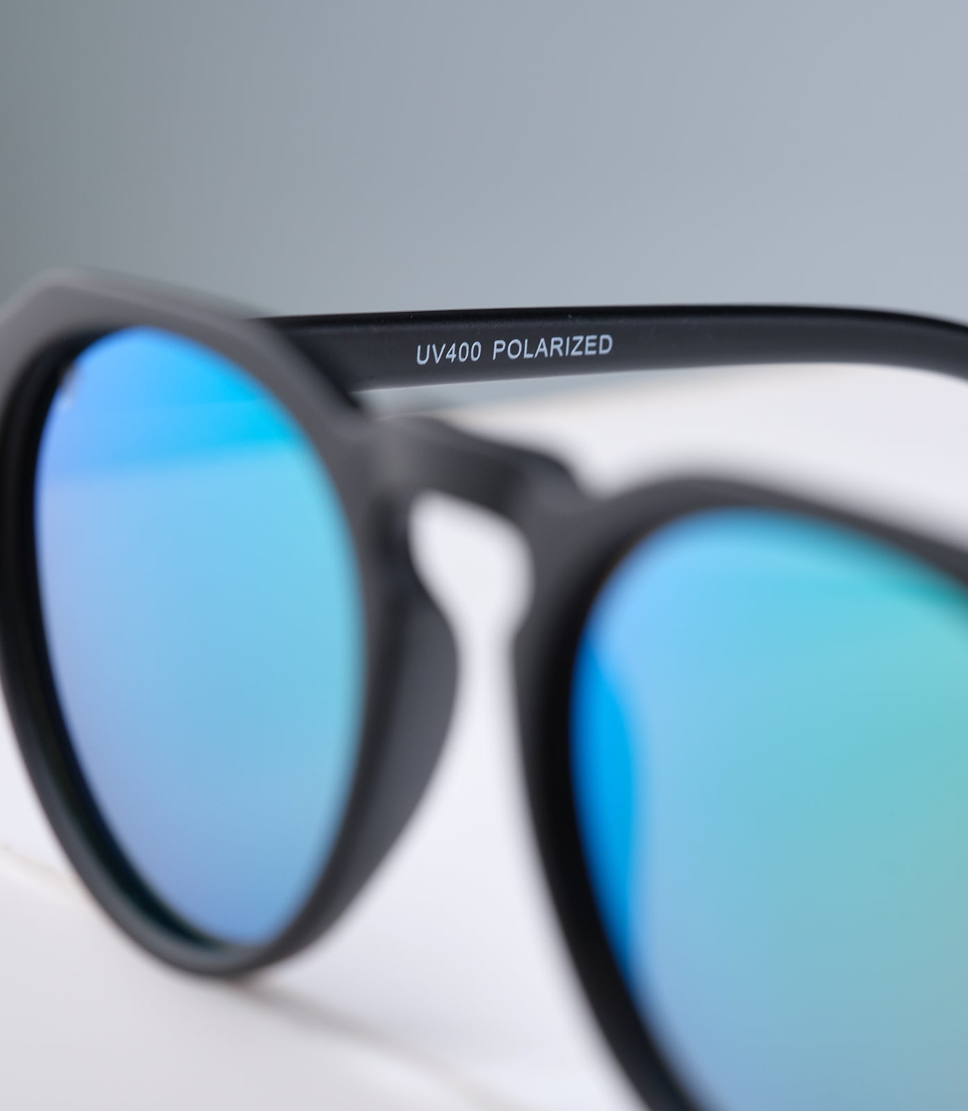CORINZIO MATTE BLACK FRAME - BLUE GREEN LENS SPEX