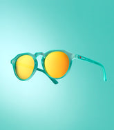 CORINZIO CLEAR FLUORESCENT TEAL FRAME - YELLOW LENS SPEX
