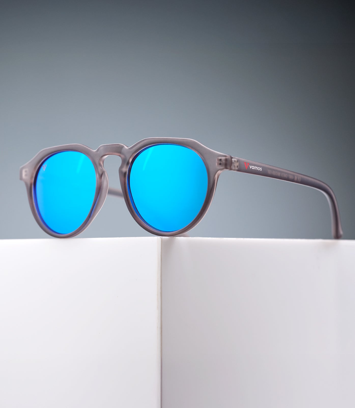 CORINZIO CLEAR GRAY FRAME - BLUE LENS SPEX