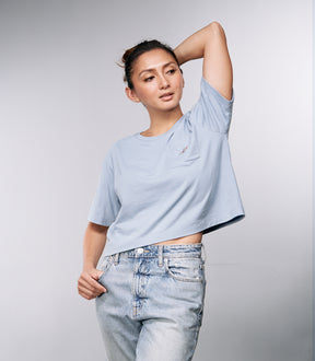DAPHNE BELLA BOX TEE (LIGHT BLUE)