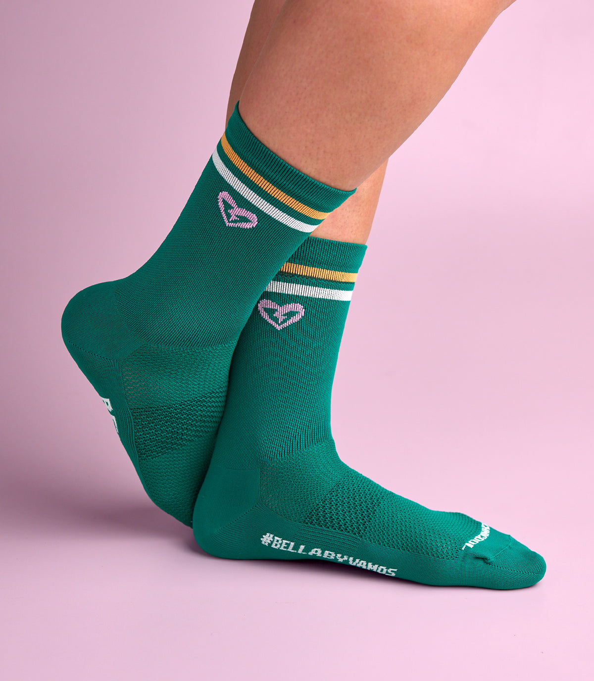 DYAN (DARK GREEN) BELLA CREW SOCKS