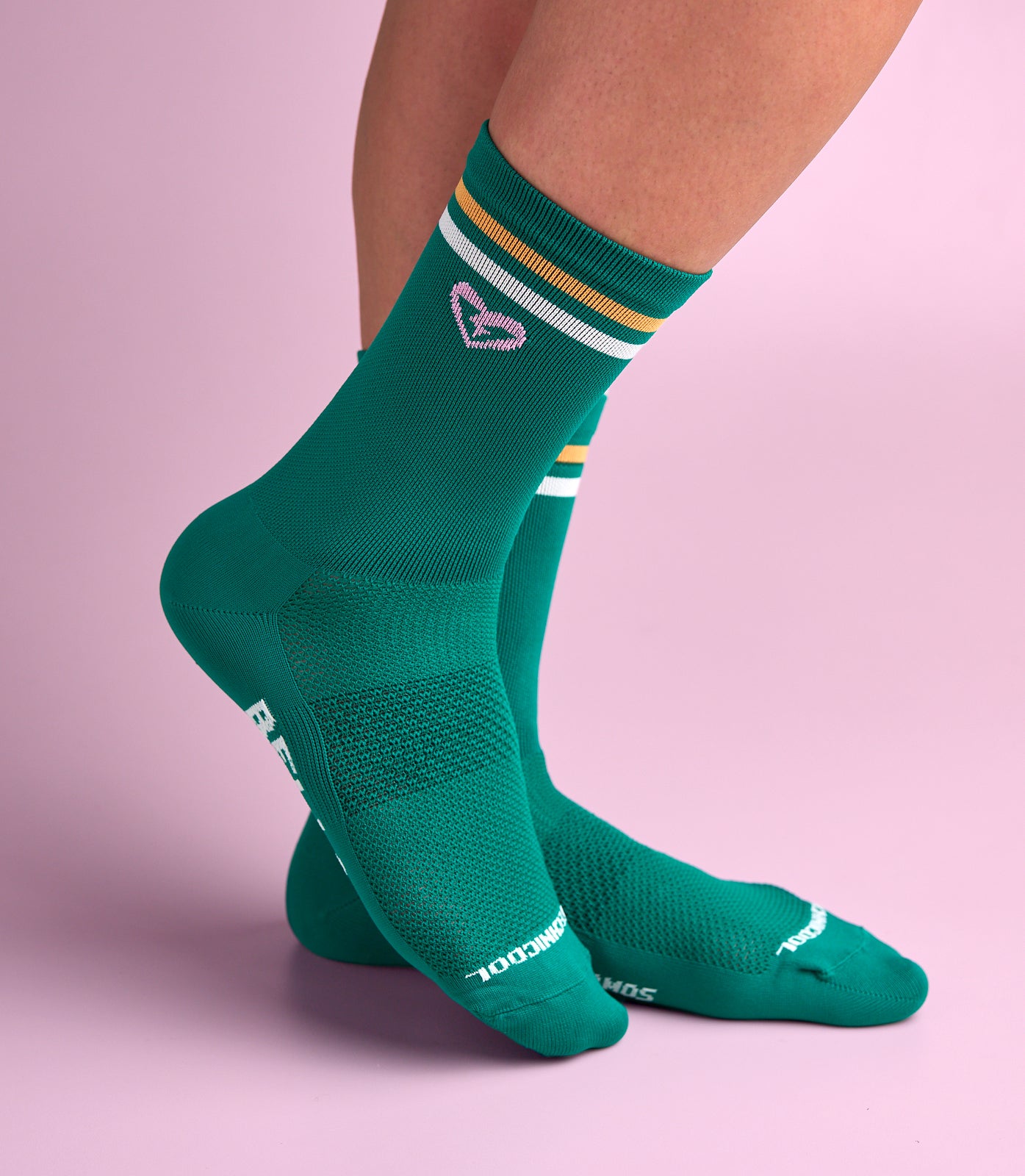 DYAN (DARK GREEN) BELLA CREW SOCKS
