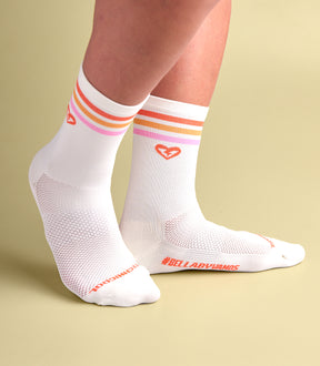 EALA (MISTY ROSE STRIPED) BELLA CREW SOCKS