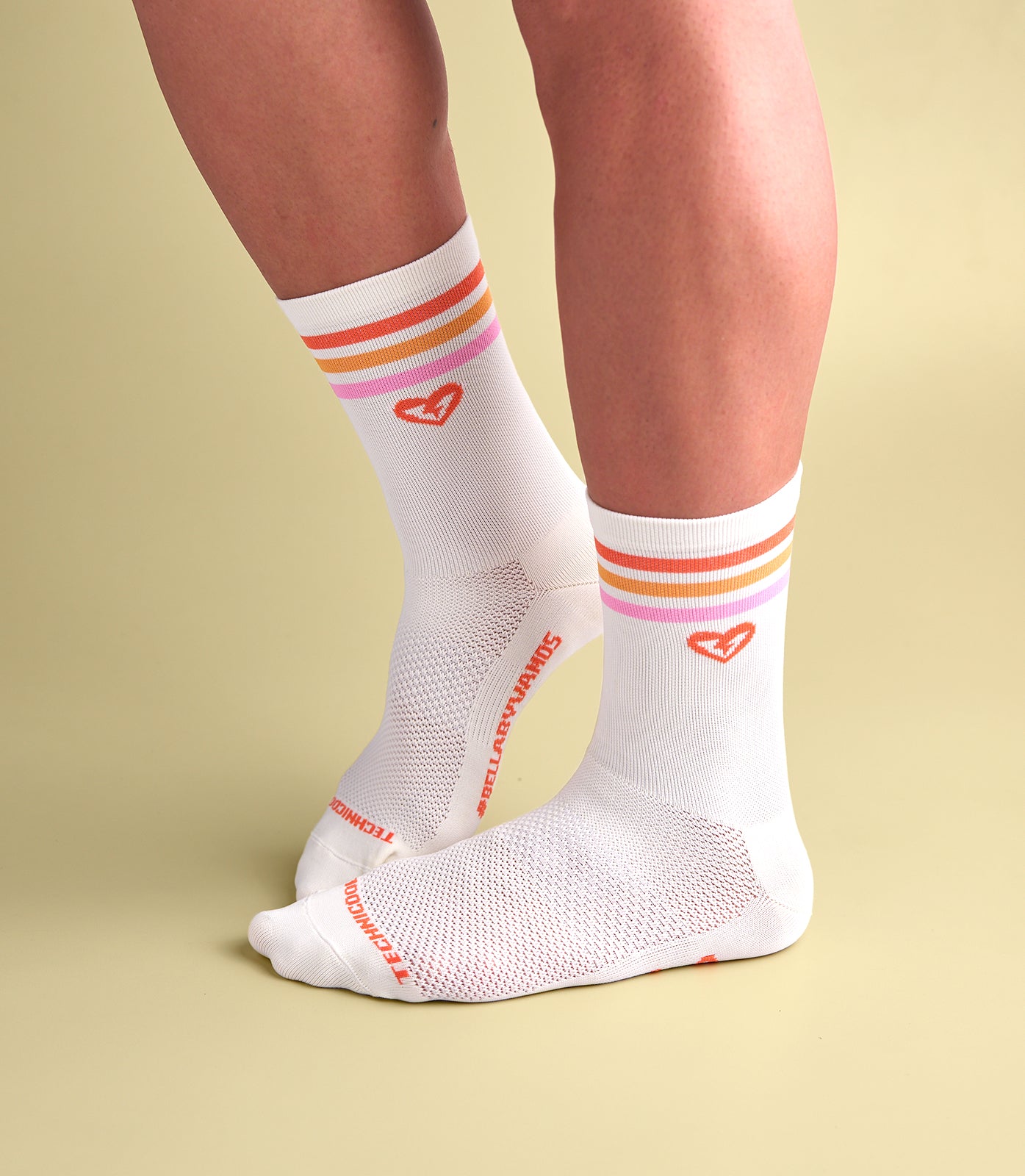 EALA (MISTY ROSE STRIPED) BELLA CREW SOCKS