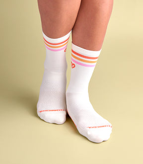 EALA (MISTY ROSE STRIPED) BELLA CREW SOCKS