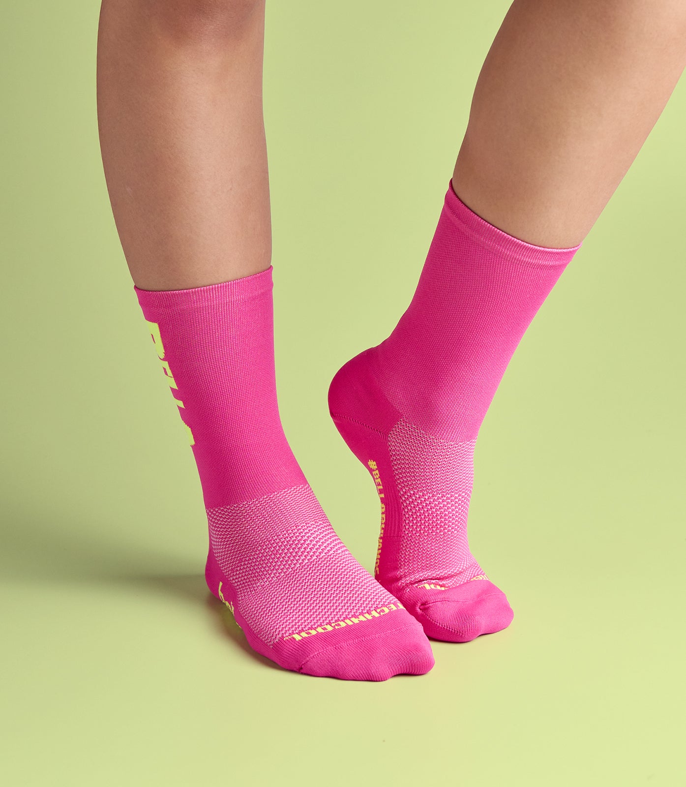 ELEKTRA (PINK/YELLOW) BELLA CREW SOCKS