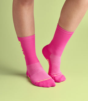 ELEKTRA (PINK/YELLOW) BELLA CREW SOCKS