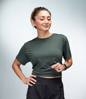 RAE (DARK GREEN BELLA TIE BACK TOP)