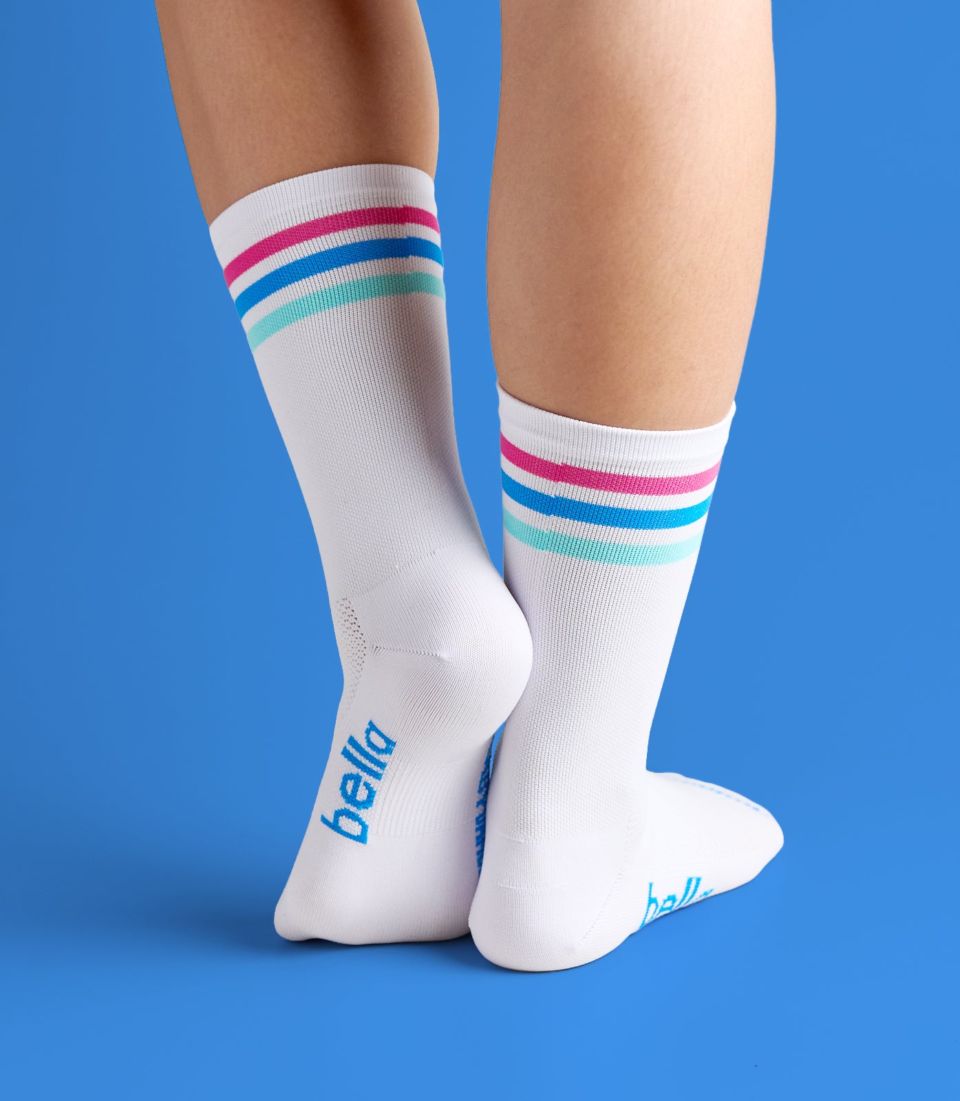 JADE (WHITE) BELLA CREW SOCKS