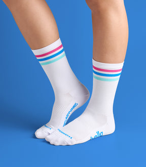 JADE (WHITE) BELLA CREW SOCKS