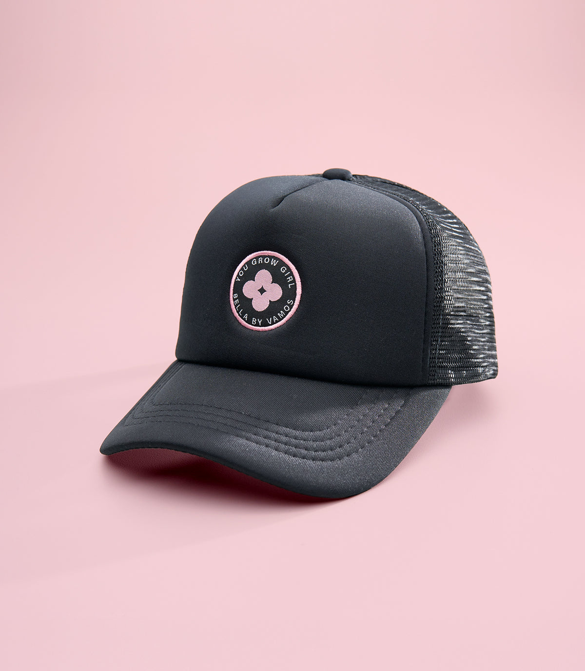 KIMBERLY (BLACK) BELLA PONY TRUCKER CAP