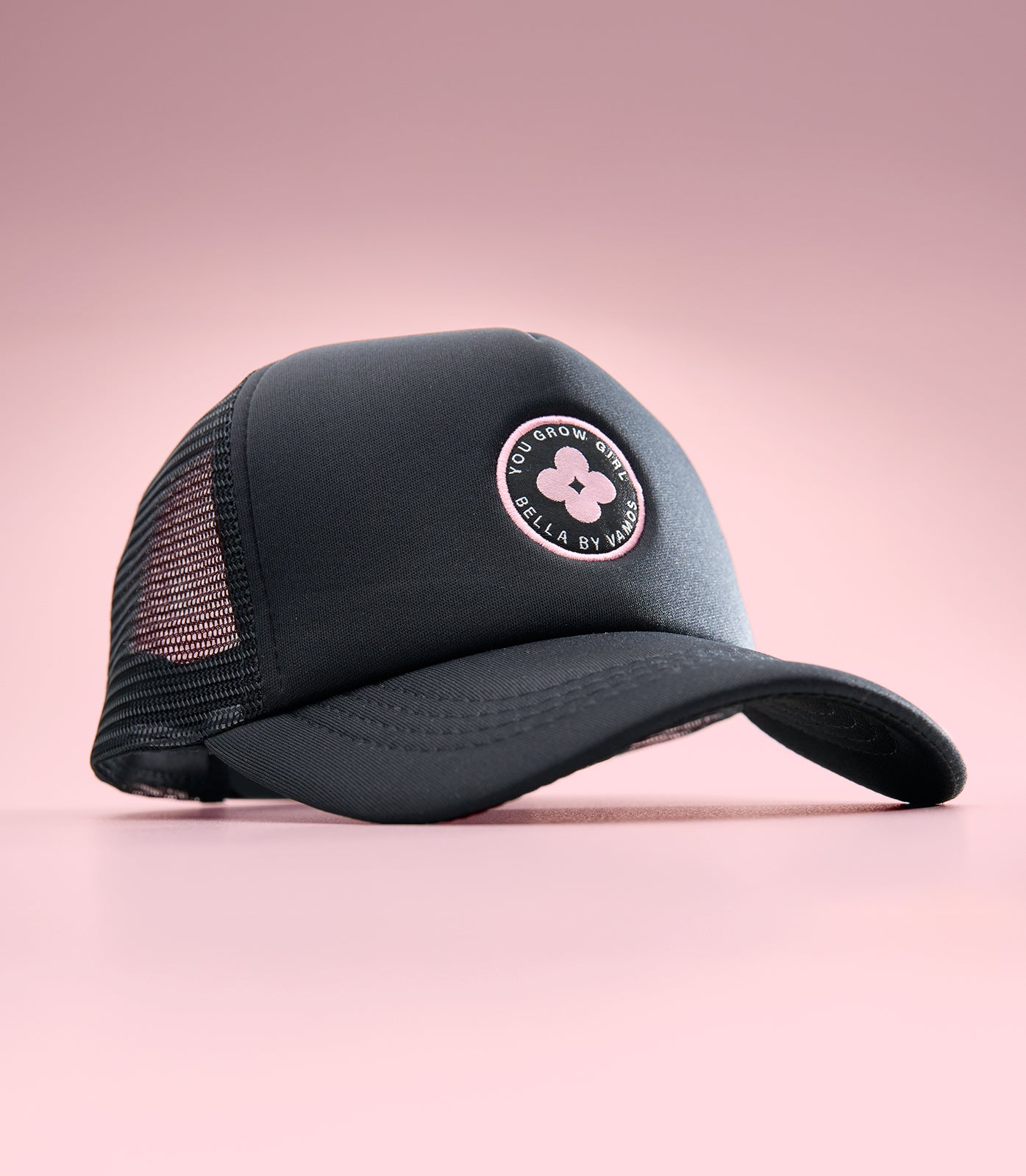KIMBERLY (BLACK) BELLA PONY TRUCKER CAP
