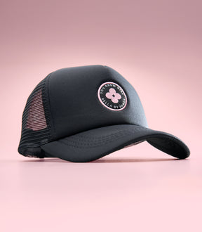 KIMBERLY (BLACK) BELLA PONY TRUCKER CAP