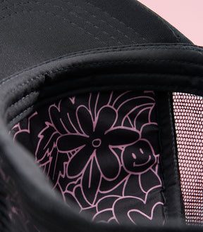 KIMBERLY (BLACK) BELLA PONY TRUCKER CAP