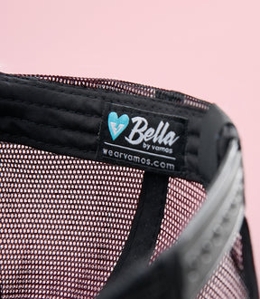 KIMBERLY (BLACK) BELLA PONY TRUCKER CAP