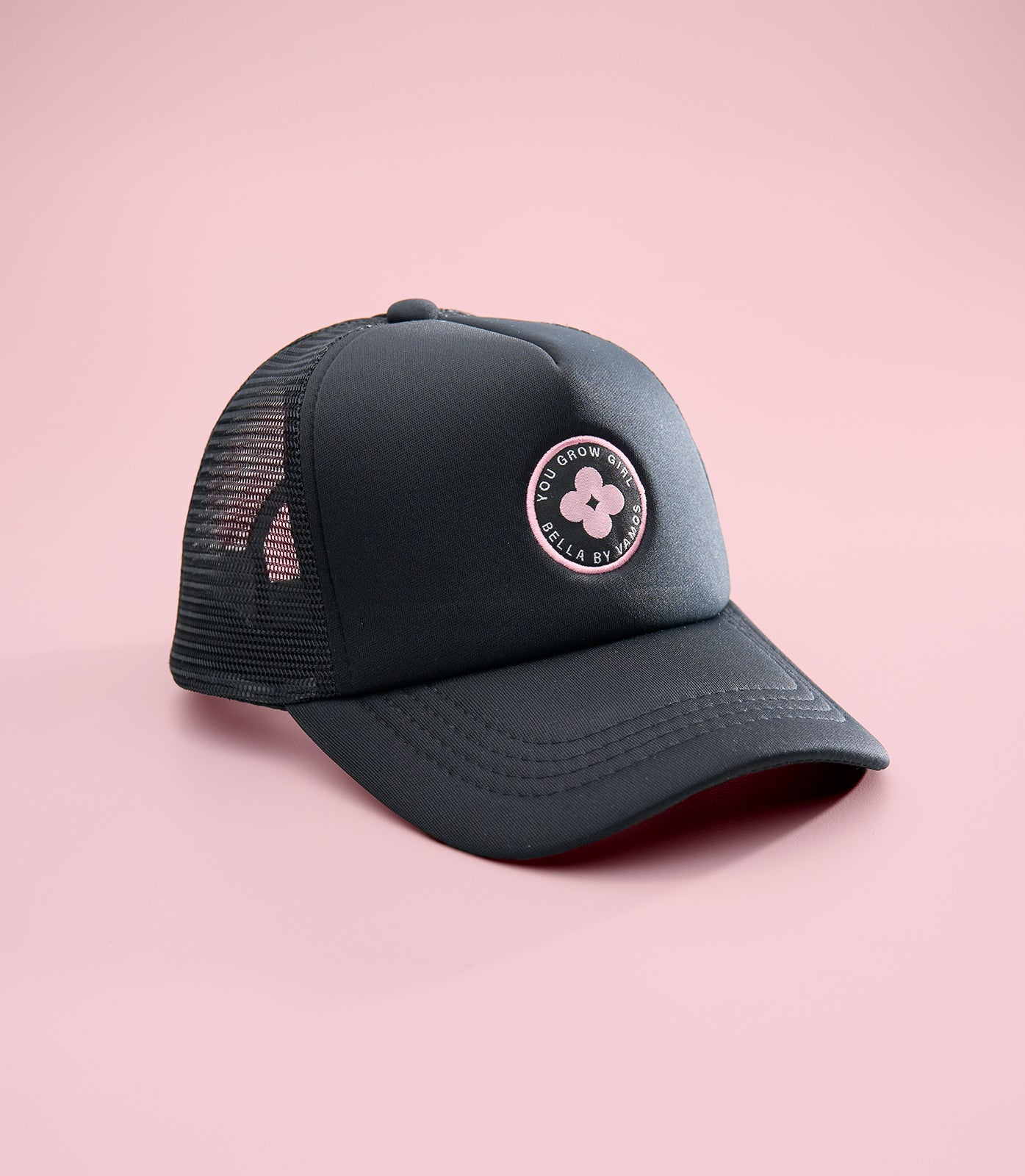 KIMBERLY (BLACK) BELLA PONY TRUCKER CAP
