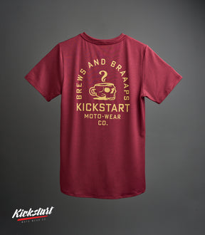 LORENZO (MAROON) KICKSTART TECH TEE