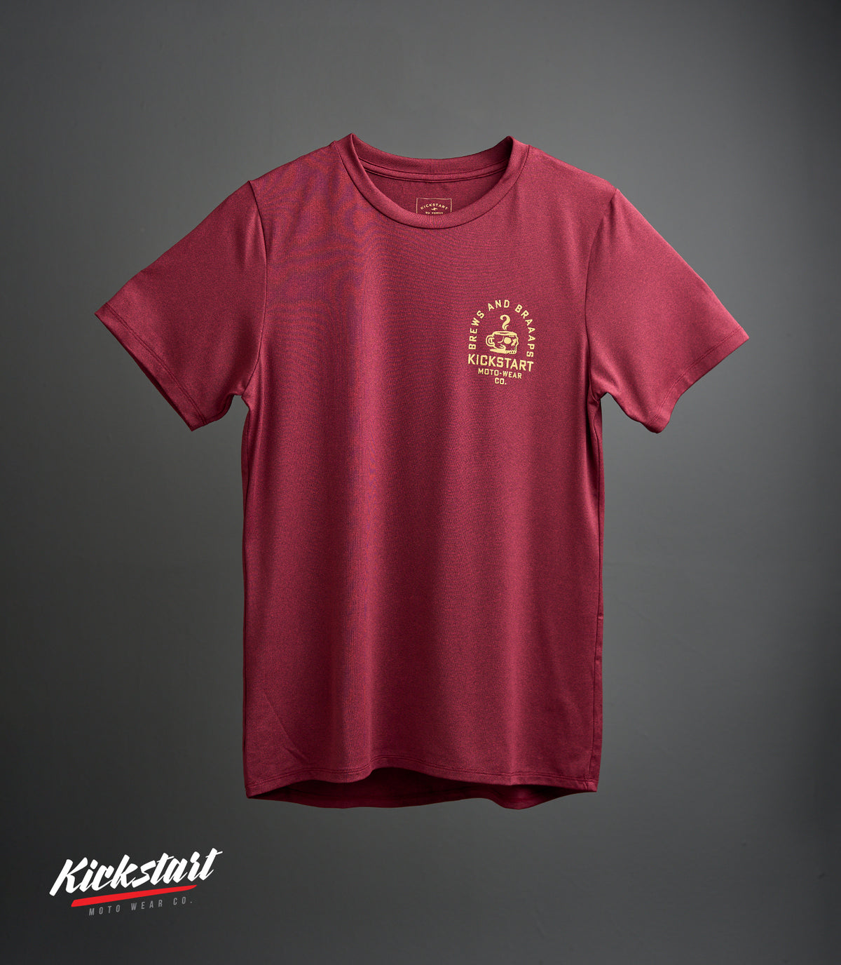 LORENZO (MAROON) KICKSTART TECH TEE